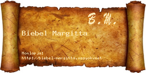 Biebel Margitta névjegykártya